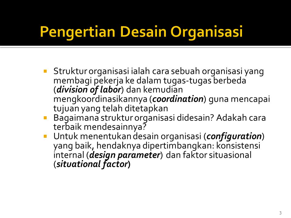 Desain Organisasi Yang Ideal